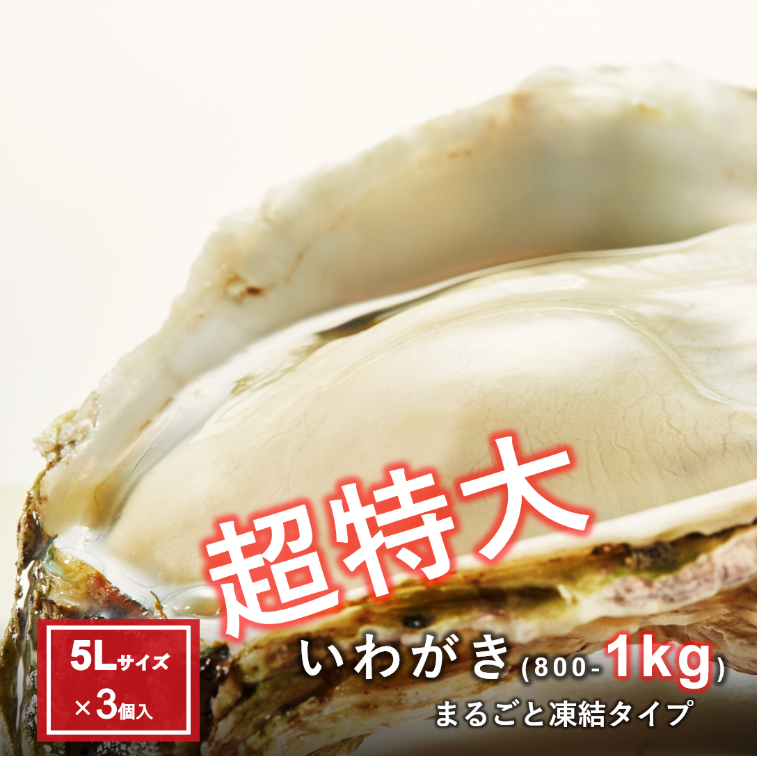 超特大いわがき丸ごと凍結5lサイズ3個セット 超特大いわがき丸ごと凍結5lサイズ3個セット